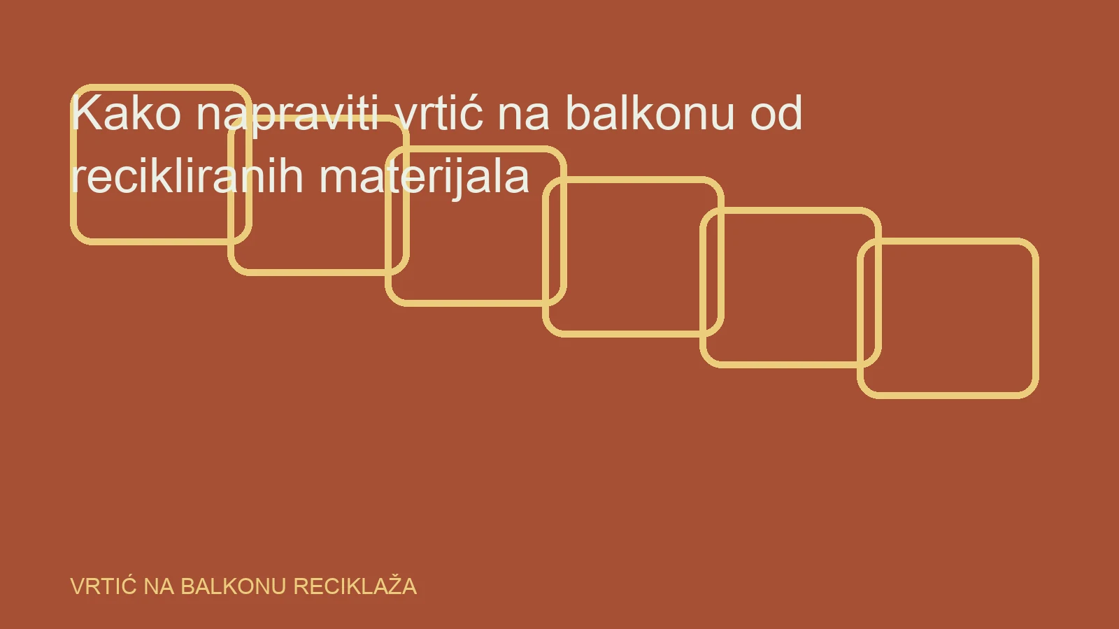 Urednička ilustracija za temu vrtić na balkonu reciklaža